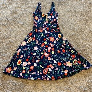 Boden printed v-neck tank wrap dress